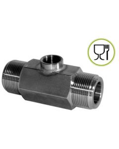 THREADED STAINLESS STEEL STANDARD FLOWMETER - 60 BAR SUITABLE FOR CONTACT WITH FOODSTUFFS