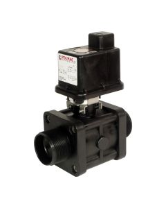 M1000 2 WAYS FLOW SWITCHING VALVE WITH 12VCC ELECTRIC OPERATION.